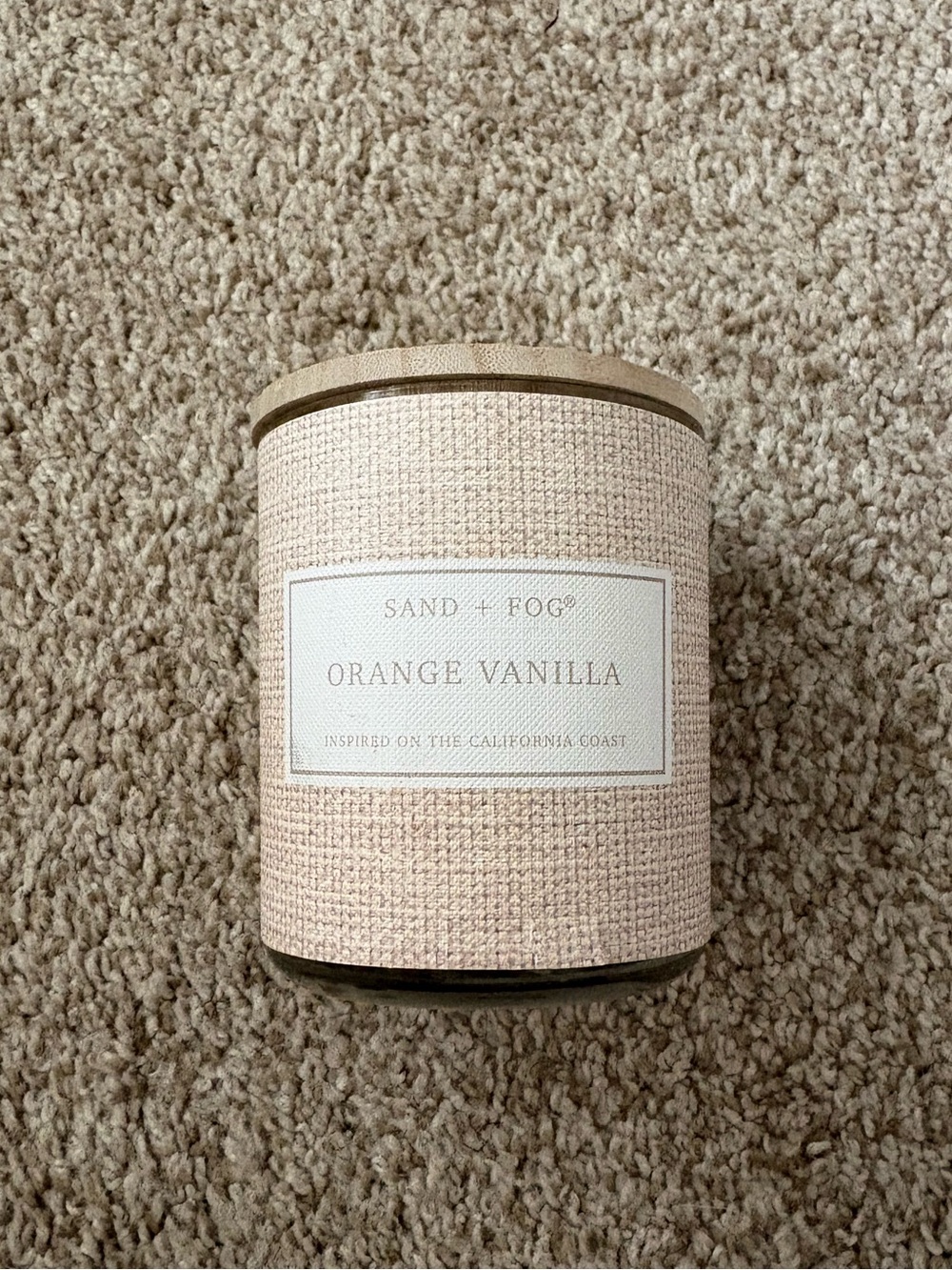 Orange Vanilla Scented Candle - Cream